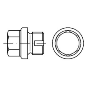 Verschlussschraube Bund Außensechskant DIN 910-2 Edelstahl A5/1.4571 G 1/2"