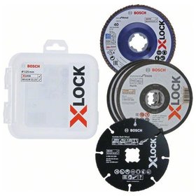 Bosch - X-LOCK Trenn- und Fächerschleifscheiben-Set, 5-teilig, 125mm, CMW (2608619374)