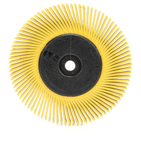 3M™ - Scotch-Brite™ Radial Bristle Brush BB-ZB mit Kunststoff-Flansch, gelb, 152,4 mm x 12,7 mm x 25,4 mm, P80, Typ A