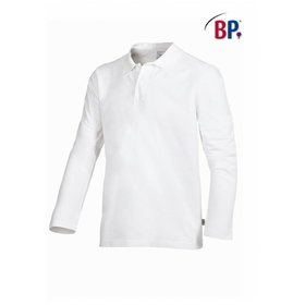 BP® - Langarmpoloshirt für Sie & Ihn 1629 181 weiß, Größe 2XL