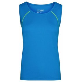 James & Nicholson - Damen Fitness Tanktop JN493, hellblau/hellgelb, Größe XS