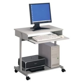 DURABLE - Computertisch Standard, 75 x 75 x 45cm, grau, 319710, auf Rollen, ausziehbar