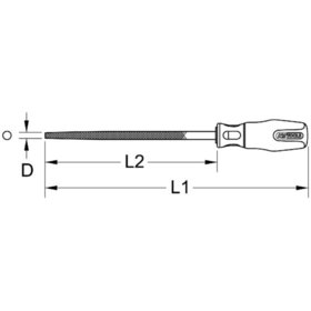 KSTOOLS® - BERYLLIUMplus Rundfeile Hieb 1