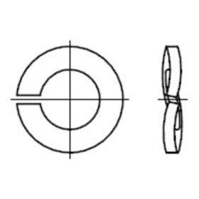 Hochspann-Federringe DIN 128 Form B Edelstahl 1.4310 für M8