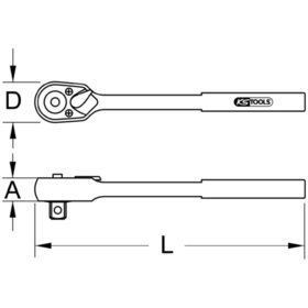 KSTOOLS® - 3/8" TITANplus Umschaltknarre, 30 Zahn