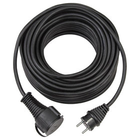 brennenstuhl® - Qualitäts-Gummi-Verlängerungskabel 10m (IP44, Kabel für außen) schwarz