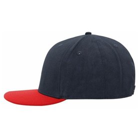 James & Nicholson - Streetstyle 6 Panel Cap MB6634, navy-blau/rot, Einheitsgröße