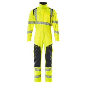 MASCOT® - Overall mit Knietaschen ACCELERATE SAFE, hi-vis Gelb/Schwarzblau, Größe S