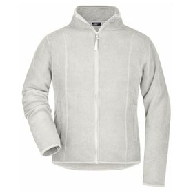 James & Nicholson - Damen Microfleece Jacke JN049, alt-weiß, Größe S