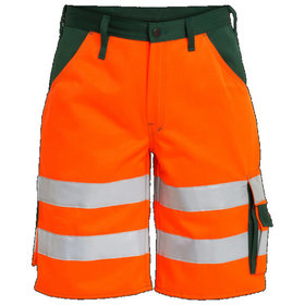 Engel - Safety Shorts 6501-770 nach EN ISO 20471, Warnorange/Grün, Größe 50