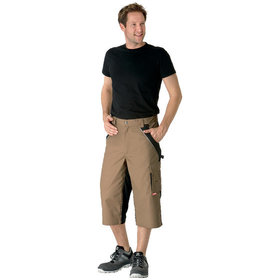 Planam - 3/4-Hose 2554 sand/schwarz, Größe 2XL