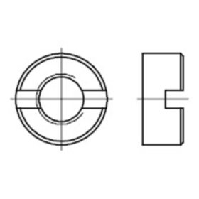 Schlitzmuttern DIN 546 Edelstahl A4 blank M4