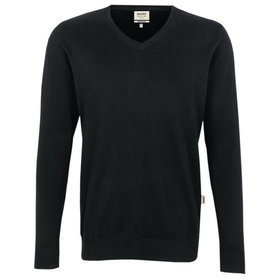 HAKRO - V-Pullover Premium-Cotton 143, schwarz, Größe XS