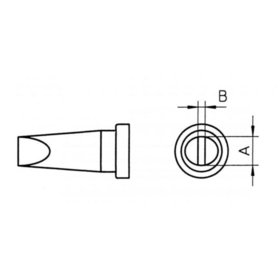 Weller® - Lötspitze LT, Meißelform, LT H/0,8 x 0,4mm, gerade