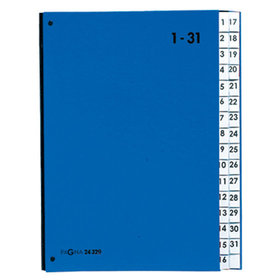 PAGNA® - Pultordner 24329-02 DIN A4 1-31 32 Fächer Polypropylen blau