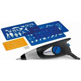 DREMEL® - Gravierer 290-3 Hobby (35 W) mit 3 Zubehöre, 4 Designschablonen (F0130290JJ)