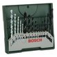 Bosch - Mini-X-Line Mixed-Set, 15-teilig, 5 Stein-, 5 Metall-, 5 Holzbohrer (2607019675)