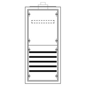 Striebel - Komplettschrank AP 1stö 1Feld IP31 SS_5p mit Sammelschiene 5p 650x300x215mm