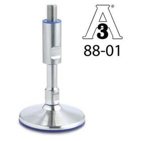 Ganter Norm® - 20-60-M12-175-A Edelstahl-Stellfüße ohne Befestigungsbohrungen, Hygienic Design