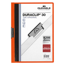 DURABLE - Klemmmappe DURACLIP 30 220009 DIN A4 Polyethylen orange