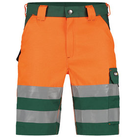 Dassy® - Venna Warnschutz-Shorts, flaschengrün/neonorange, Schrittlänge Standard, Größe 58