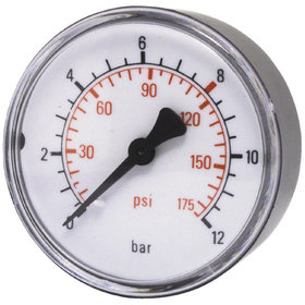 ELMAG - Druckmanometer 0-12 bar ø50mm, 1/8" Außengewinde hinten