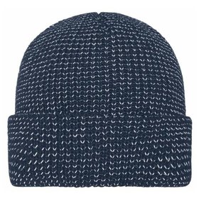 James & Nicholson - Reflective Winter Beanie MB7142, navy-blau, Einheitsgröße