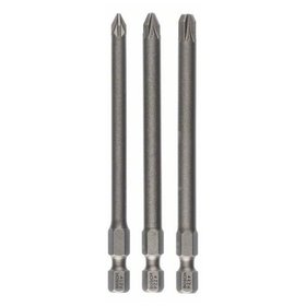 Bosch - Schrauberbit-Set Extra-Hart, 3-teilig, PZ1, PZ2, PZ3, 89 mm (2607001761)