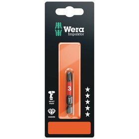 Wera® - Bit Kreuzschlitz 851/4 IMP DC Impaktor Bits SB PH 3 6,3mm / 1/4" PH3x50mm SB