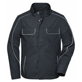 James & Nicholson - Workwear Softshelljacke Light JN882, carbon, Größe M