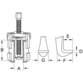 KSTOOLS® - Lagerring-Abzieher 3-armig mit Spannkonus