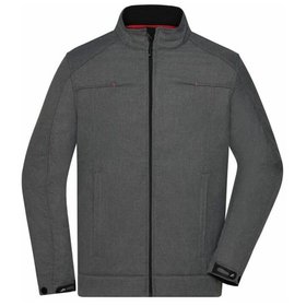 James & Nicholson - Herren Melange Softshelljacke JN1088, dunkel-melange, Größe M