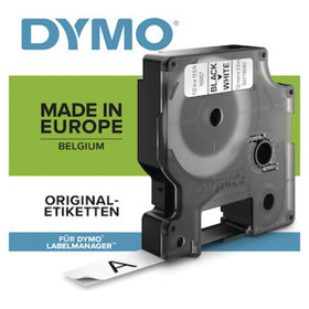 DYMO® - Schriftband Flex D1, 12mm x 3,5m, weiß, Schriftfarbe: schwarz, S0718040, 1695
