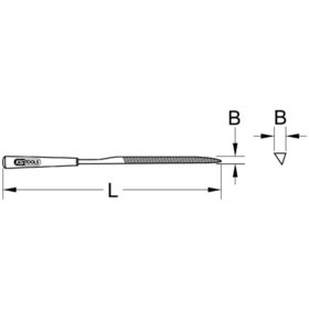 KSTOOLS® - Messer-Nadelfeile, 5mm