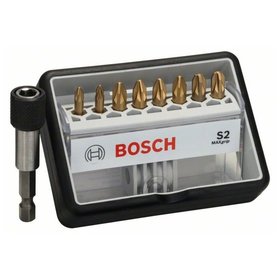 Bosch - Schrauberbit-Set Robust Line S Max Grip, 8 + 1-teilig, 25mm, PZ