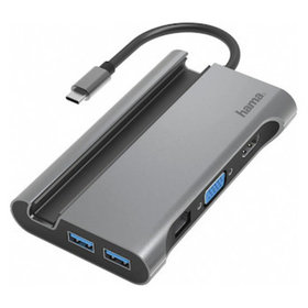 hama® - USB-C-Multiport-Adapter, 7in1, 00200102, f. 3x USB-A, USB-C, HDMI™, LAN