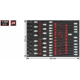 VIGOR® - Steckschlüssel-Einsatz-Sortiment V4729, 58-teilig