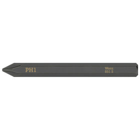 Wera® - 851 S Kreuzschlitz Phillips Bits für Schlagschraubendreher, PH 1 x 70 mm