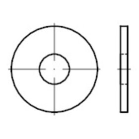 Flache Scheibe, Außen-ø ca. 3xD, DIN 9021 Stahl 140HV galZn 3,2 x 9 x 0,8mm KP