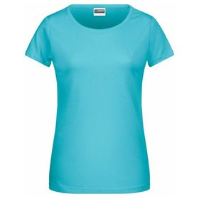 James & Nicholson - Damen Basic T-Shirt 8007, pacific-blau, Größe XS