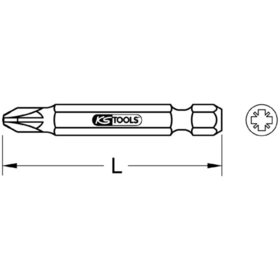 KSTOOLS® - 1/4" TiN Bit, 50mm, PZ2