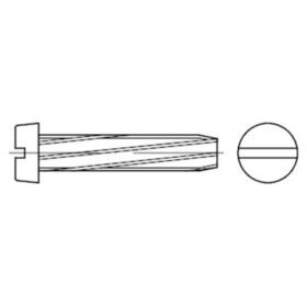 Gewindeschneid-Schraube DIN 7513 B Stahl galvanisch verzinkt M3 x 10mm