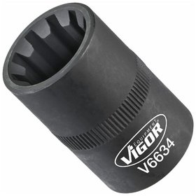 VIGOR® - Steckschlüsseleinsatz ∙ V6634 ∙ Vierkant 12,5mm (1/2") ∙ Rillenprofil ∙ 20mm