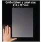 AVERY™ Zweckform - L7567-25 Versand-Etiketten, A4, 210 x 297 mm, 25 Bogen/25 Etiketten, transparent