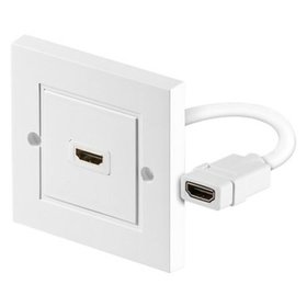 goobay® - HDMI-Wanddose Buchse, geschirmt, weiß