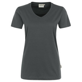 HAKRO - Damen V-Shirt Mikralinar® PRO 182, hp anthrazit, Größe L