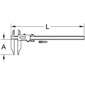 KSTOOLS® - Werkstatt-Messschieber ohne Spitzen digital, 0-300mm