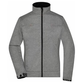 James & Nicholson - Damen Melange Softshelljacke JN1087, hell-melange, Größe L