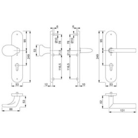 HOPPE® - SI-WSG E86G/3331/3310/1140Z,LS ov.,12mm,ES1/PZ 72/8,F69,TS 37-42