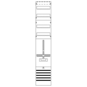 Striebel - Zählertafel 1350x250mm gr RAL7035